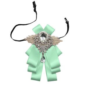 7224 Sparkle Bow Ties and Big Rhinestone Bow Tie Satin Ribbon Bowtie